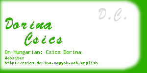 dorina csics business card